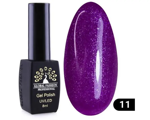 Oja semipermanenta, Global Fashion, Disco Summer, 8 ml, Violet 11