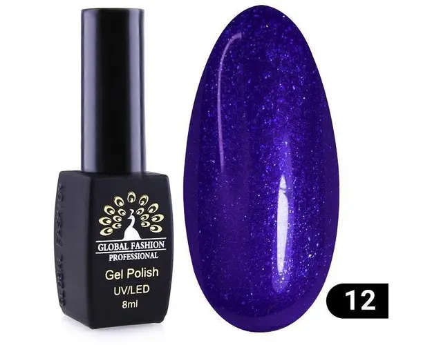 Oja semipermanenta, Global Fashion, Disco Summer, 8 ml, Violet 12