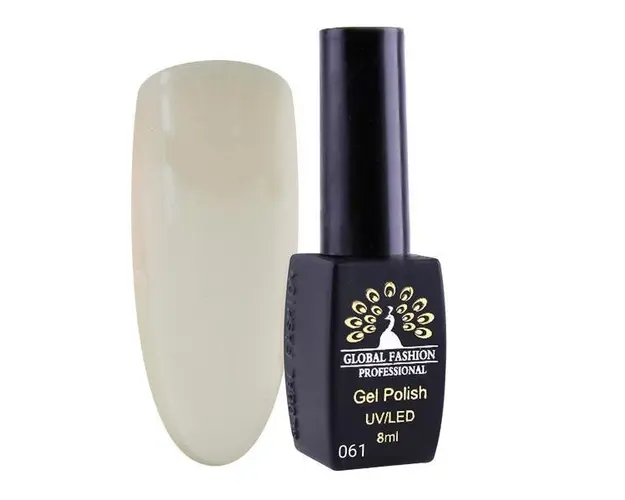 Oja semipermanenta, Global Fashion, London 8 ml, Alb 061