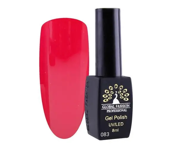 Oja semipermanenta, Global Fashion, London, 8 ml, Rosu 83