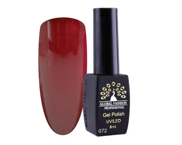 Oja semipermanenta, Global Fashion, London 8 ml, Rosu bordo 72