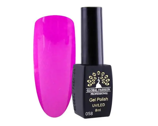 Oja semipermanenta, Global Fashion, London 8 ml, Roz 058