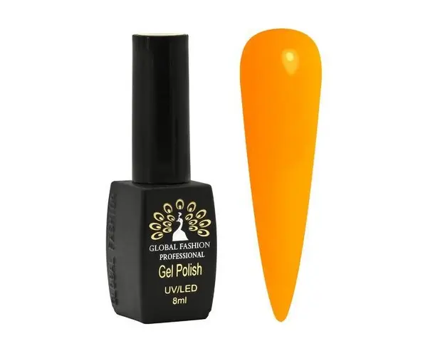Oja semipermanenta, Global Fashion, Luminous, fosforescenta, 8 ml, Portocaliu 04