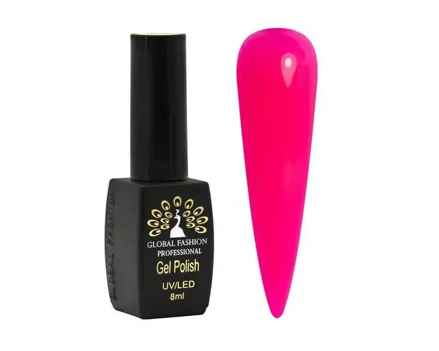 Oja semipermanenta, Global Fashion, Luminous, fosforescenta, 8ml, Roz 07