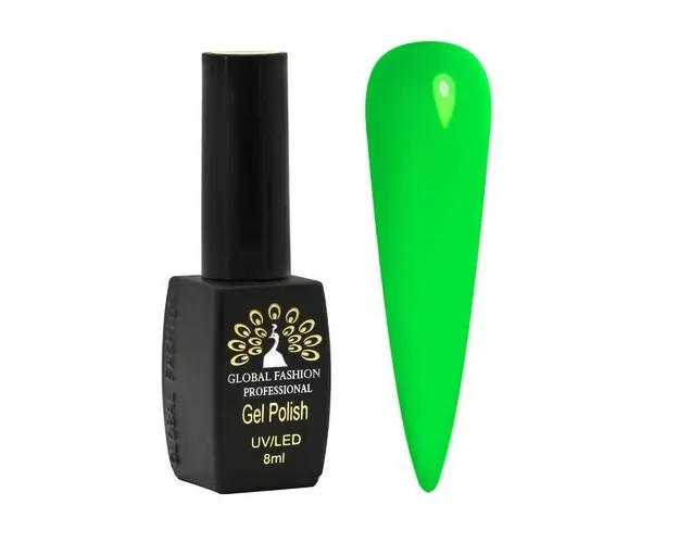 Oja semipermanenta, Global Fashion, Luminous, fosforescenta, 8ml, Verde 03