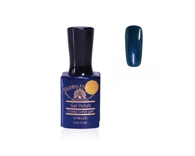 Oja semipermanenta, Global Fashion, Premium, 15 ml, Albastru 049