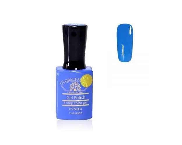 Oja semipermanenta, Global Fashion, Premium, 15 ml, Albastru 064