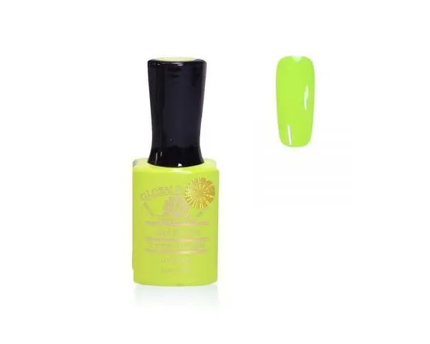 Oja semipermanenta, Global Fashion, Premium, 15 ml, Galben neon 007