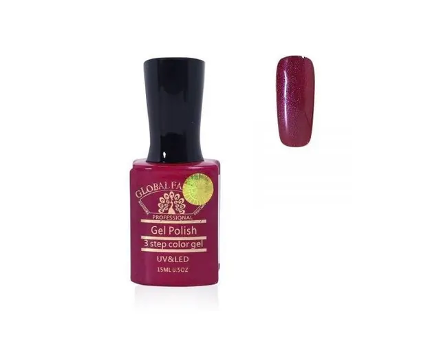 Oja semipermanenta, Global Fashion, Premium, 15 ml, Rosu 105