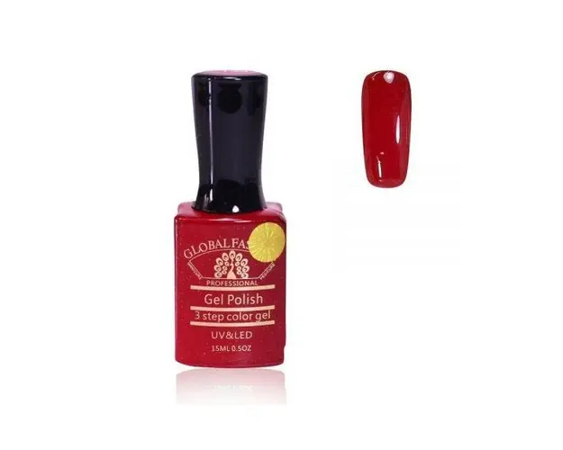 Oja semipermanenta, Global Fashion, Premium, 15 ml, Rosu 135