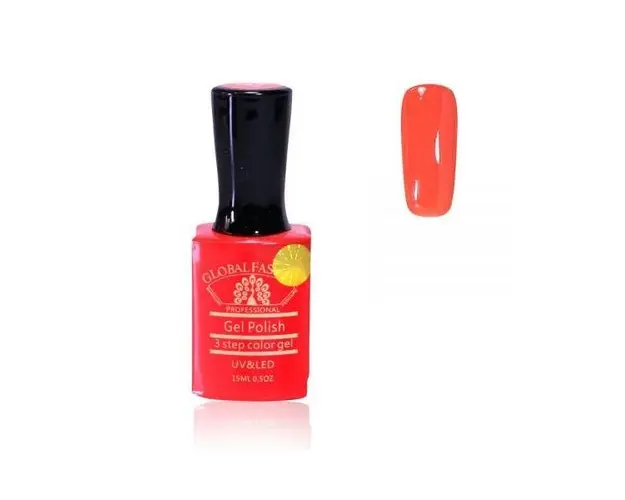 Oja semipermanenta, Global Fashion, Premium, 15 ml, Rosu 142