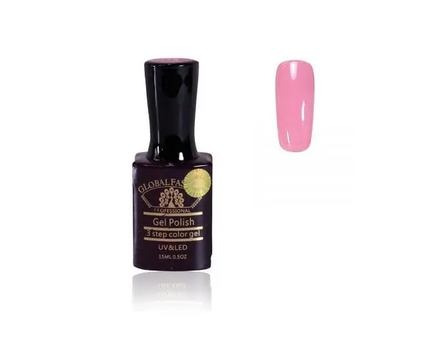 Oja semipermanenta, Global Fashion, Premium, 15 ml, Roz 114