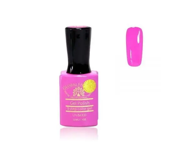 Oja semipermanenta, Global Fashion, Premium, 15 ml, Roz 164