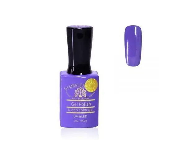 Oja semipermanenta, Global Fashion, Premium, 15 ml, Violet 082