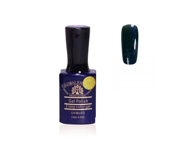 Oja semipermanenta, Global Fashion, Premium, 15ml, Albastru 003