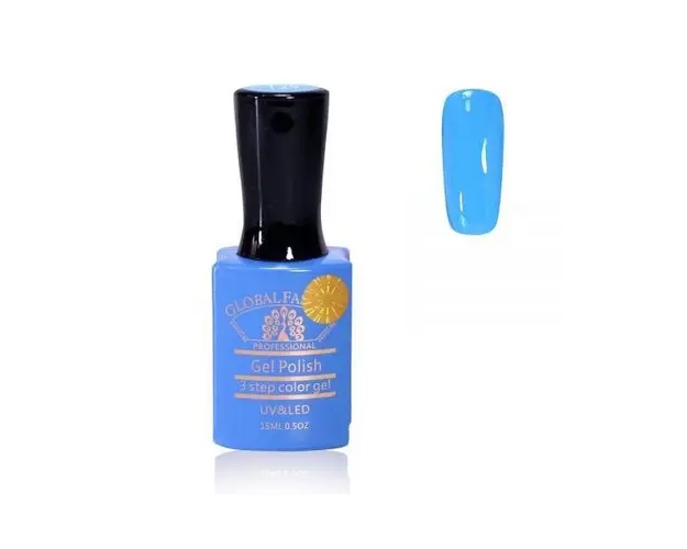 Oja semipermanenta, Global Fashion, Premium, 15ml, Albastru 129