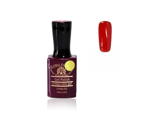 Oja semipermanenta, Global Fashion, Premium, 15ml, Rosu 156