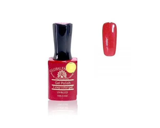 Oja semipermanenta, Global Fashion, Premium, 15ml, Rosu 172