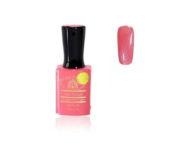 Oja semipermanenta, Global Fashion, Premium, 15ml, Roz 014