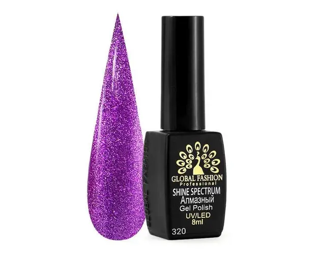 Oja semipermanenta, Global Fashion, Shine Spectrum, 8 ml, Violet 320