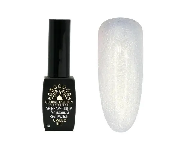 Oja semipermanenta, Global Fashion, Shine Star, 8 ml, Argintiu 10