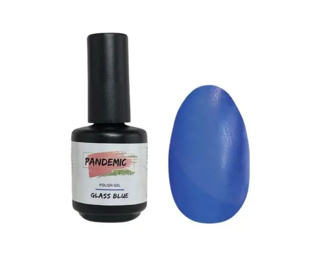 Oja Semipermanenta Polish Gel Glass Blue Albastru Translucid, 12 ml