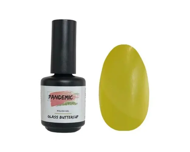 Oja Semipermanenta Polish Gel Glass Buttercup Galben Translucid, 12 ml