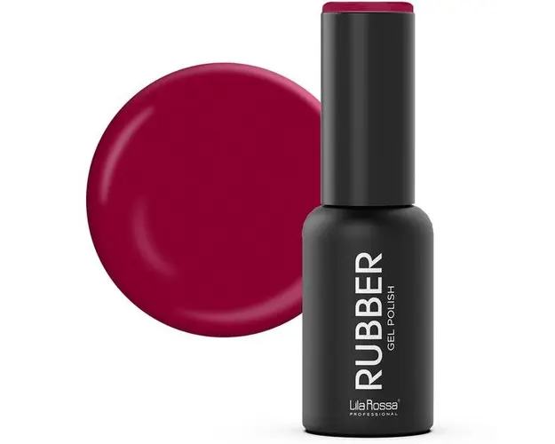 Oja Semipermanenta Rubber 014 Persian Red Lucios Lila Rossa, 7 ml