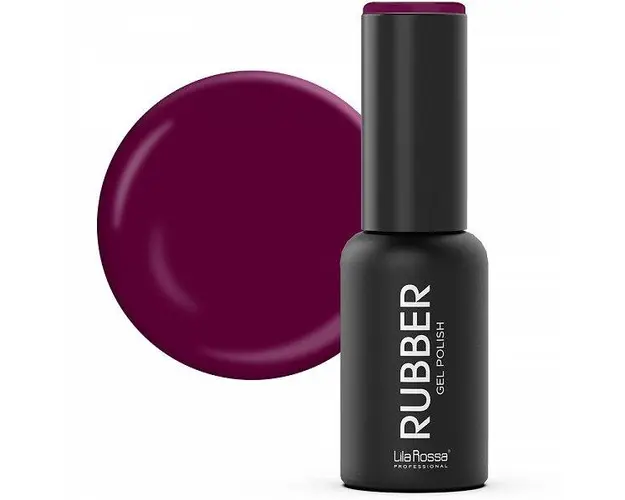 Oja Semipermanenta Rubber 019 Aubergine Lucios Lila Rossa, 7 ml