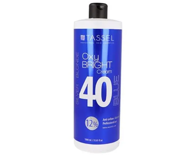 Oxidant cremos, cu pigment albastru anti-ingalbenire Tassel Oxy Blue, 40V - 12%, 1000 ml