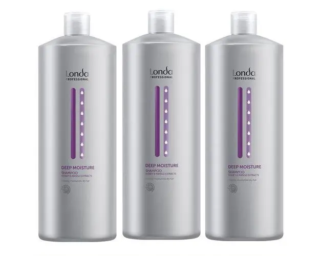Pachet 3 x Sampon Intens Hidratant - Londa Professional Deep Moisture Shampoo 1000 ml