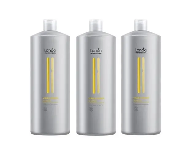 Pachet 3 x Sampon Reparator - Londa Professional Visible Repair Shampoo 1000 ml