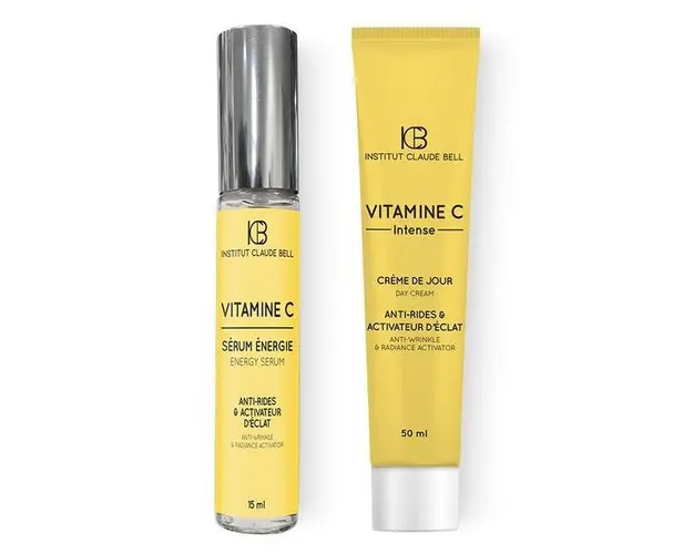 Pachet Crema si Serum cu Vitamina C antirid si luminozitate ten, ICB 50ml + 15ml