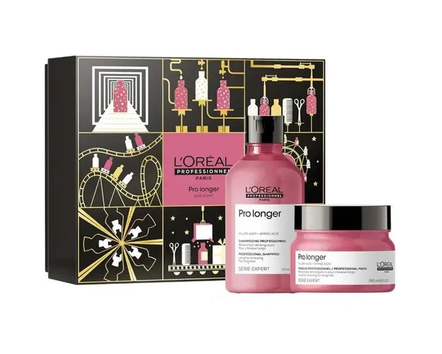 Pachet pentru Par Deteriorat - L'oreal Professionnel Serie Expert Pro Longer: Sampon 300 ml, Masca 250 ml