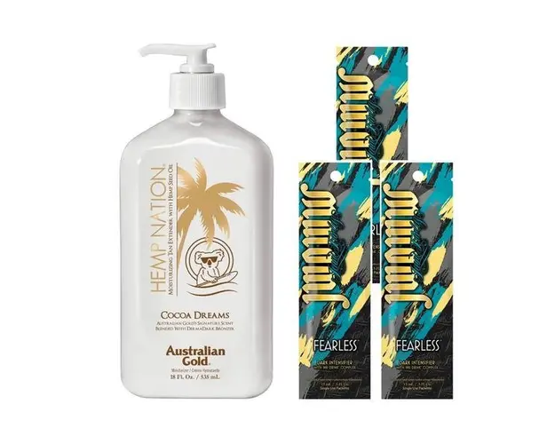 Pachet pentru plaja, Australian Gold, Cocoa Dreams 535ml + Fearless 15ml