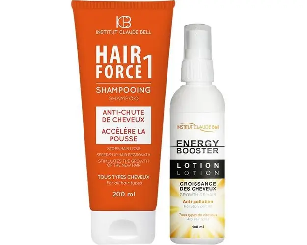 Pachet promo Crestere Par si Anticadere Hair Force One Sampon 200ml + Lotiune Energy Booster 100ml