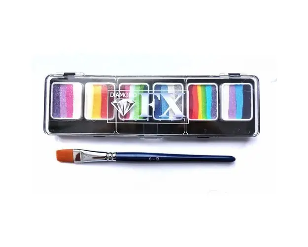 Paleta Sparkle 6 culori splitcake &ndash; mate si sidefate Diamond FX (6x6g)
