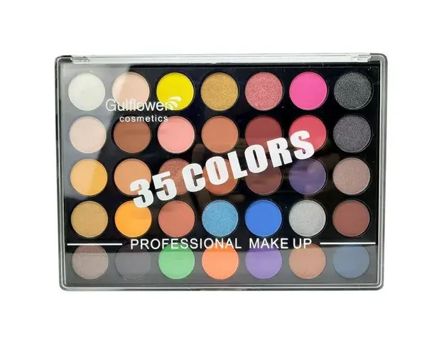 Paleta farduri pleoape Gulflower Cosmetics Professional Make Up, 35 culori, 49 g