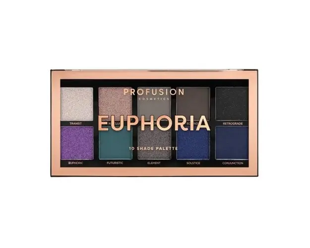 Paleta Farduri Vegane, 10 Nuante - Profusion Cosmetics Euphoria, 103 g