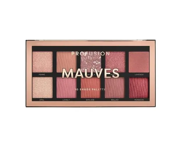 Paleta Farduri Vegane, 10 Nuante - Profusion Cosmetics Mauves, 103 g