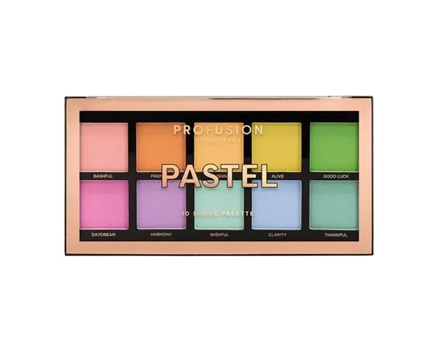 Paleta Farduri Vegane, 10 Nuante - Profusion Cosmetics Pastel, 103 g