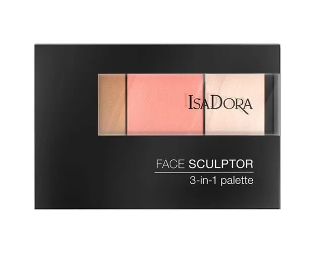 Paleta pentru Contur Isadora - Face Sculptor 3 in 1, Nuanta 60 Warm Peach, 12 g