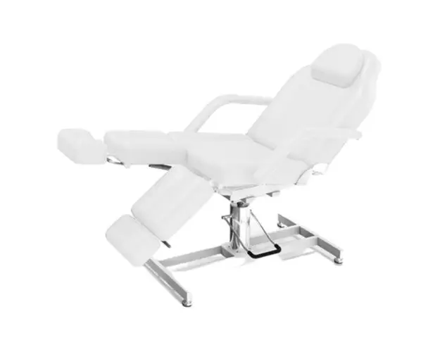 Pat Cosmetic Epilare Salon professional Hidraulic Rotire 360, Reglabil inaltime si Spatar, Fotoliu Milk