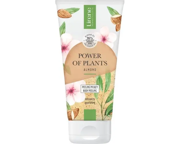 Peeling corporal hranitor cu extract de migdale Lirene Power of Plants, 175ml