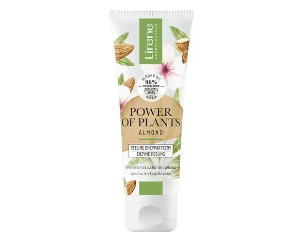 Peeling enzimatic pentru piele sensibila, uscata, capilare dilatate Lirene Power of Plants, 75ml