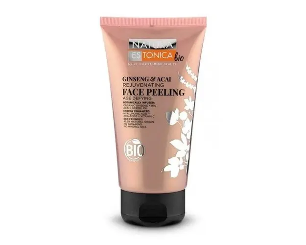 Peeling Rejuvenant pentru Ten Matur si Sensibil - Natura Estonica Ginseng &amp; Acai Rejuvenating Face Peeling, 150 ml
