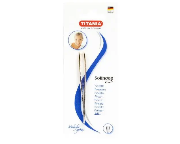 Penseta Gene/Sprancene cu Varf Aurit Titania