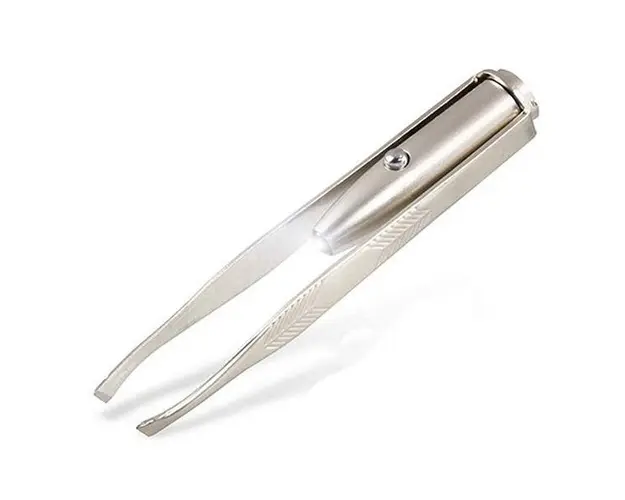 Penseta profesionala cu Led incorporat, pentru eliminarea firelor de par nedorite din sprancene sau gene