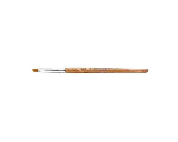Pensula pentru gel plata cu varf inclinat, Global Fashion, Nr. 6