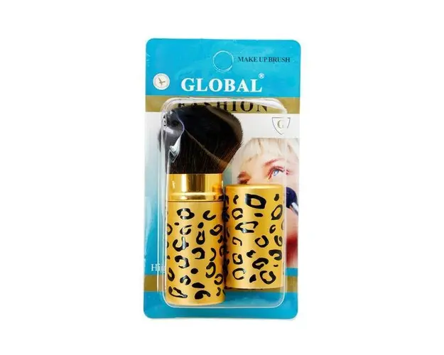 Pensula retractabila pentru pudra Global Fashion - Yellow